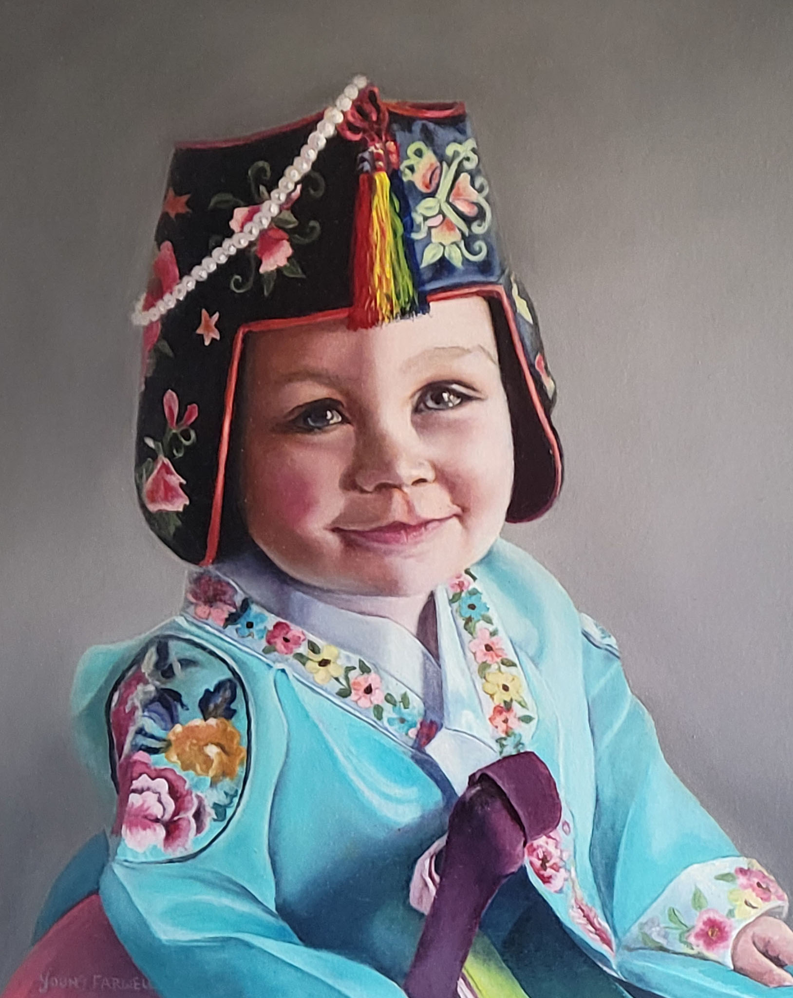 Girl with Traditional Korean Dress